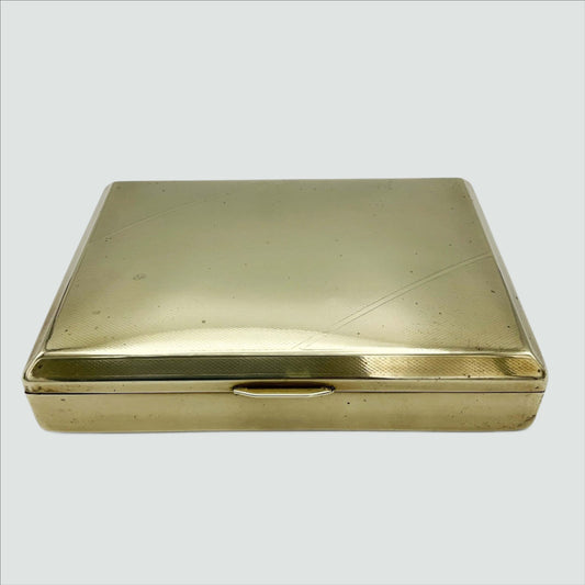A gold coloured rectangular box on a white background.