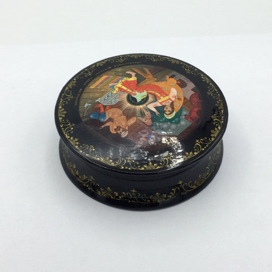 1984 USSR Russian Hand Painted Box, Khuluy, Miniature Painting