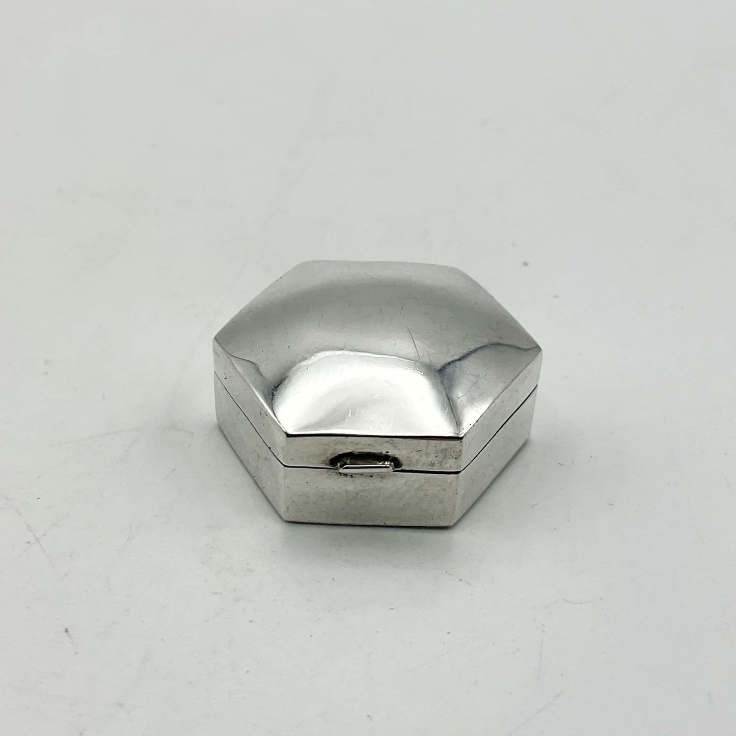 1990 Sterling Silver Hexagonal Pill Box