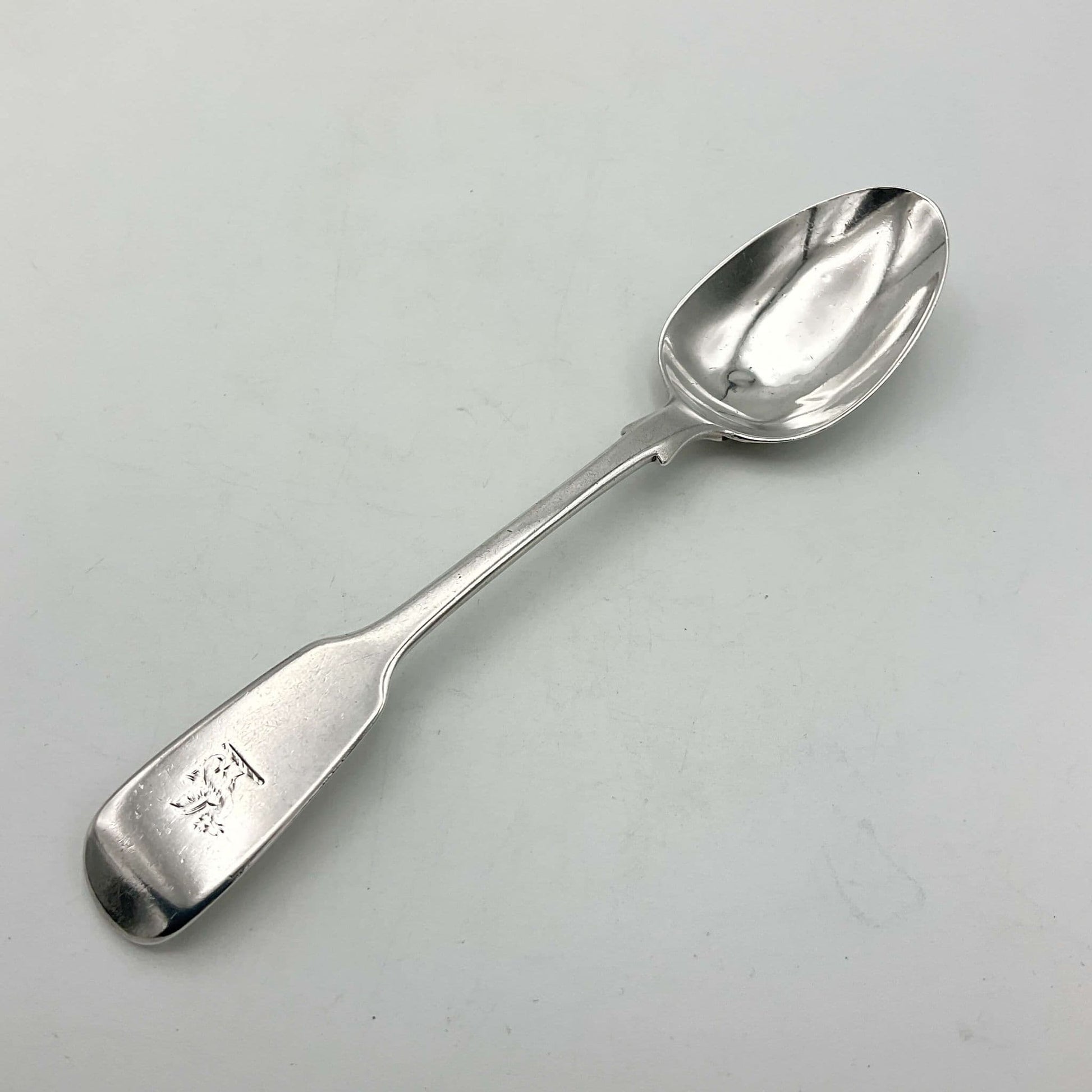 Antique Silver Teaspoon on a white background