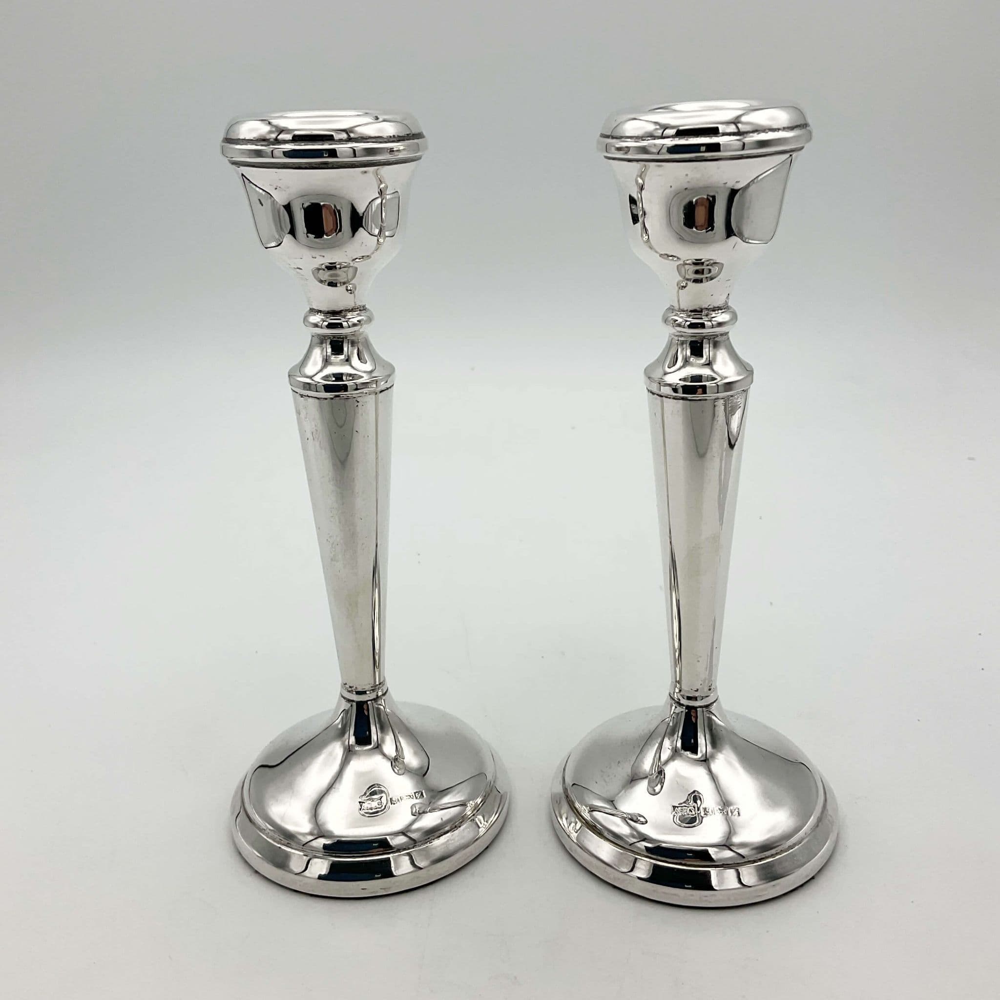 Silver candlestick store holders